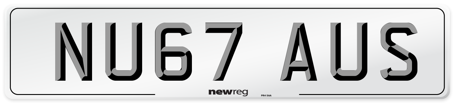 NU67 AUS Number Plate from New Reg